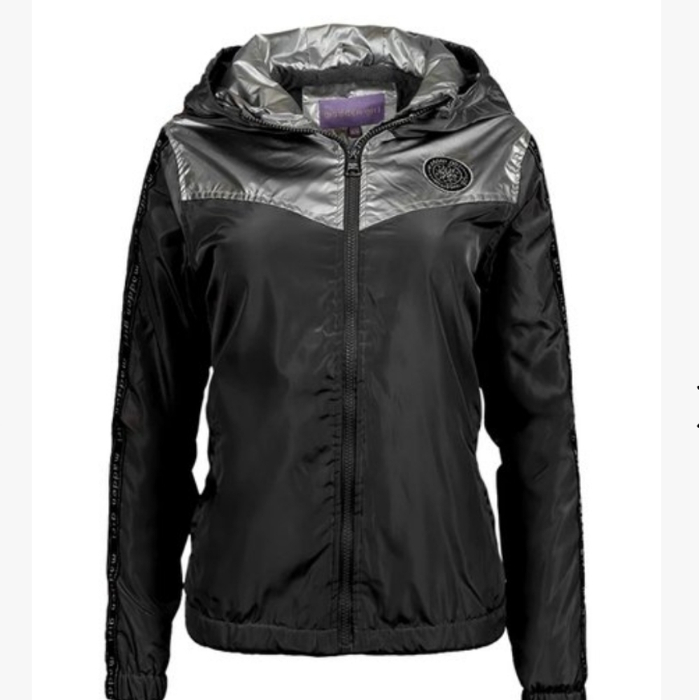 Madden Girl Hooded Windbreaker Sz M